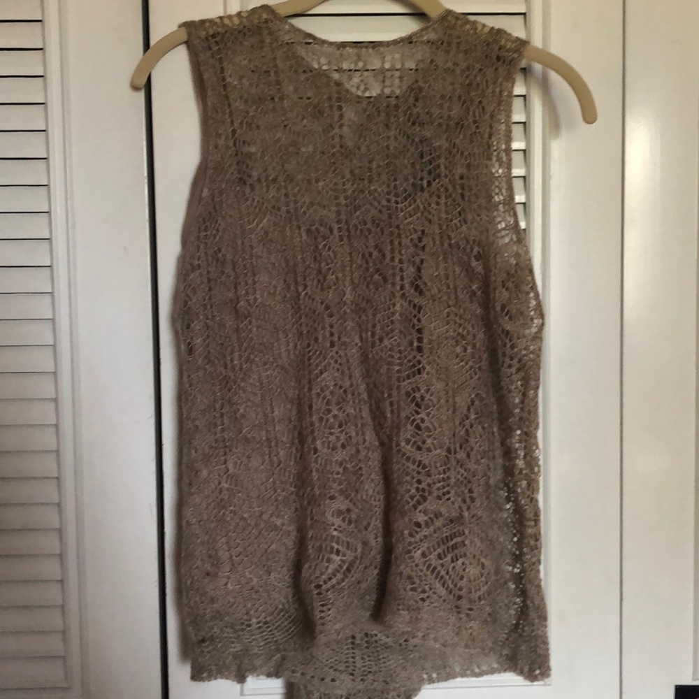 Lauren Ralph Lauren heather taupe knitted top